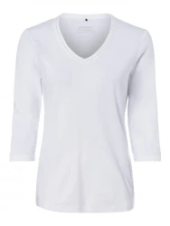 Damen T-Shirt Long Sleeves / Weiß