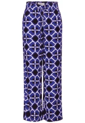 Damen Viskose Hose mit Print / Violett