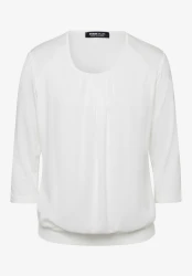 Shirtbluse Mit Saumbund NIZZA / Weiß