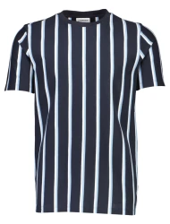 Herren T-Shirt im Streifendesign / Dunkelblau