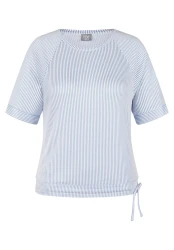 Damen T-Shirt mit Streifen / Hellblau