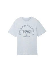 Herren T-Shirt mit Logo Print / Hellblau