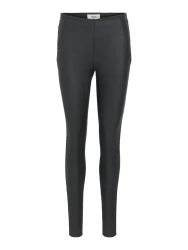 Damen Hose Leder Leggings / Schwarz