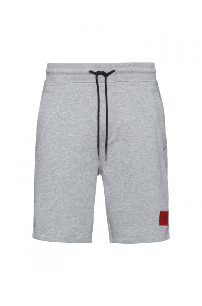 Herren Sweat-Shorts mit rotem Logo-Etikett