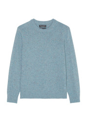 Herren Pullover Tweed-Garn / Blau