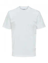 Herren T-Shirt SLHRELAXCOLMAN SS / Weiß