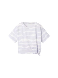 Kinder T-Shirt cropped batik / Violett