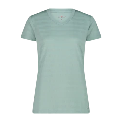 Damen T-Shirt mit Mesh-Einsätzen / Grün