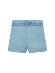 Mädchen Jeans Shorts mit elastischem Bund / Blau