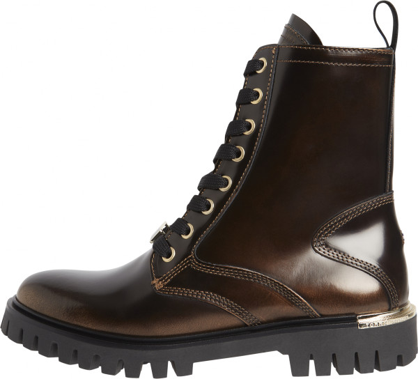 Damen Schnür-Boots POLISHED LEATHER LACE UP BOOT