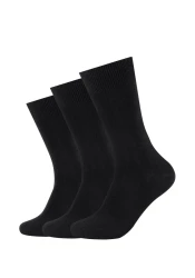 Damen Socken comfort 3er Pack / Schwarz
