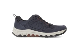 Sneaker low Materialmix Leder/Textil schwarz / Blau