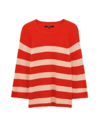 Damen Pullover Tijou Stripe / Rot