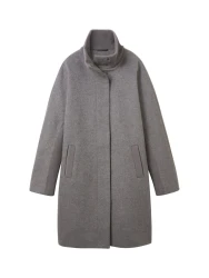 Damen Mantel mit Stehkragen / Grau