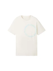 Herren T-Shirt mit Textprint / Weiß