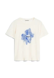 Damen T-Shirt MAARLA THERMAAL FLOWER / Creme