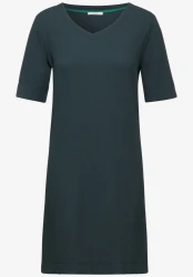 Kleid Seersucker Struktur Kleid / Grün