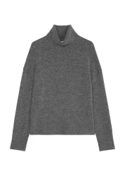 Damen Rollkragenpullover Loose / Grau