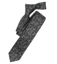 Gewebt Krawatte gemustert / Schwarz