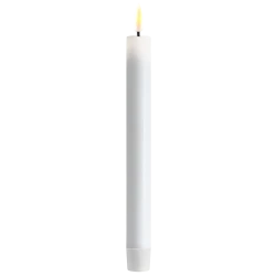 LED-Kerze Indoor 2,2cm x 20cm Weiß / Weiß