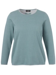 Curvy Strickpullover / Blau