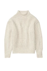 Damen Strickpullover-Mouliné / Beige