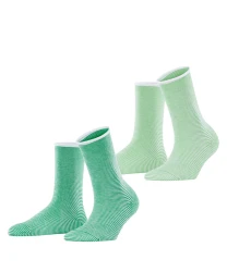 Damen Socken Allover Stripe 2-Pack / Mehrfarbig