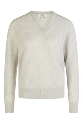 Damen Cashmere Pullover / Hellgrau