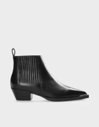 Damen Sleek Tex-Chelsea Boots / Schwarz