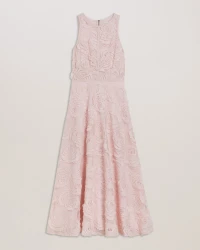 Kleid mit Rose-Struktur Ullaa / Rosa
