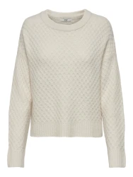 Damen Strickpullover JDYBIGUM / Weiß