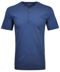 Herren T-Shirt Serafino / Blau