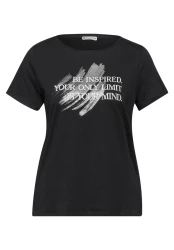 Damen T-Shirt mit Print / Schwarz