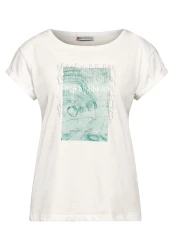 Damen T-Shirt mit Print / Weiß