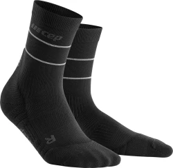 CEP Damen Laufsocken Reflective Mid Cut Socks / Schwarz
