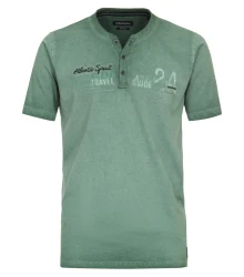 Herren T-Shirt in Washed-Optik / Grün