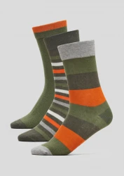 Junior Originals Organic Striped Socken / Grün