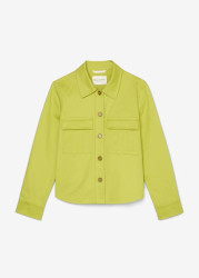 Damen Hemdjacke im Overshirt-Stil / Limone