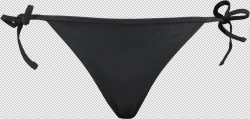Damen Bikinihose Side Tie / Schwarz