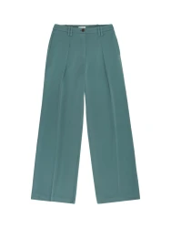 Damen Hose Wide Leg / Grün