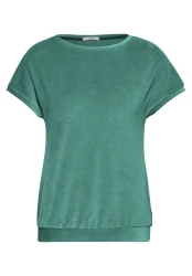 Damen Cord-T-Shirt / Grün