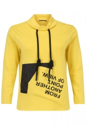 Curvy Damen Sweatshirt / Gelb