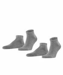 Herren Sneakersocken Happy 2-Pack / Hellgrau