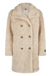 Damen Mantel Teddy / Beige