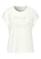 Damen T-Shirt mit Wording / Weiß