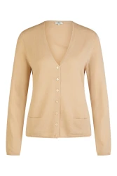 Damen Cashmere Strickjacke / Beige