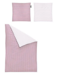 Mako-Satin-Bettwäsche NORA 135x200+80x80 cm / Altrosa