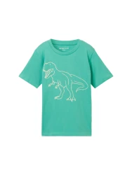 Kinder T-Shirt mit Motivprint / Grün