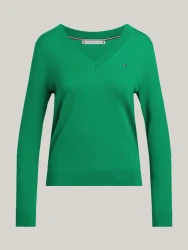 Damen Pullover V-Ausschnitt / Grün