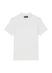 Herren Kurzarm-Poloshirt Piqué shaped / Weiß